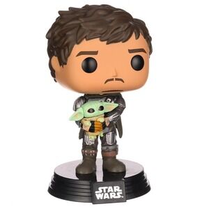 Funko Pop Star Wars The Mandalorian with Grogu 461 Unmasked Din Djarin NEW